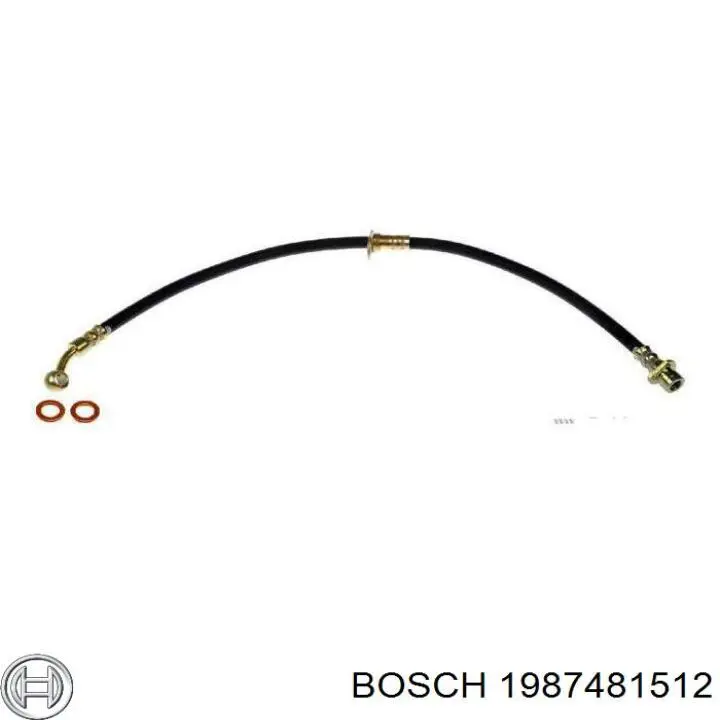 Шланг гальмівний передній, правий 1987481512 Bosch
