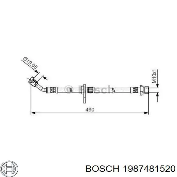 Шланг гальмівний задній, лівий 01468TL0G50 Honda