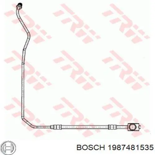 Шланг гальмівний задній, правий Bosch 1987481535 ціна, від 23.86 USD