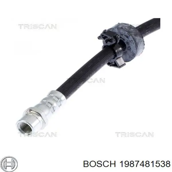 Шланг гальмівний передній Bosch 1987481538 ціна, від 7.81 USD
