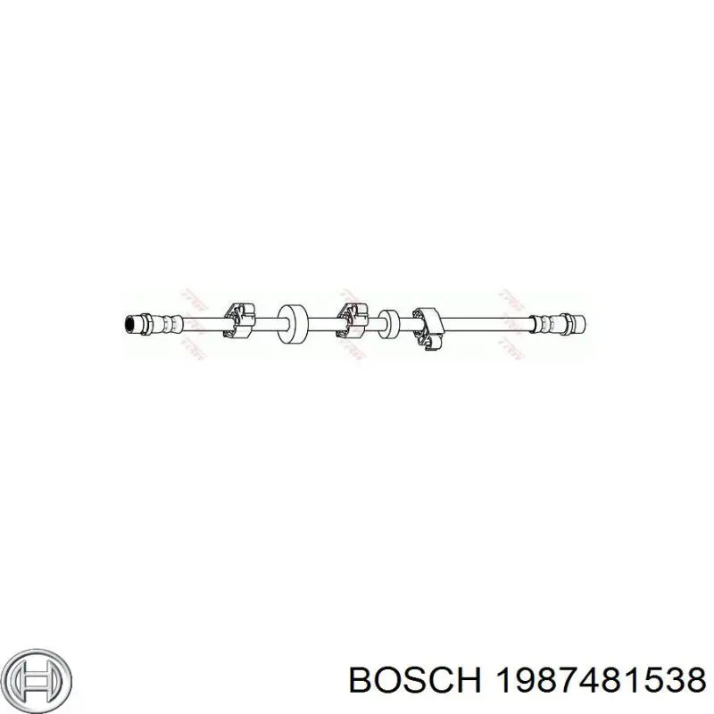 Купити 1987481538 Bosch Гальмівні шланги передні