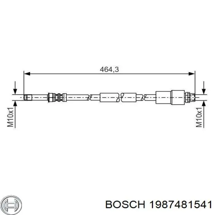 1987481541 Bosch шланг гальмівний задній