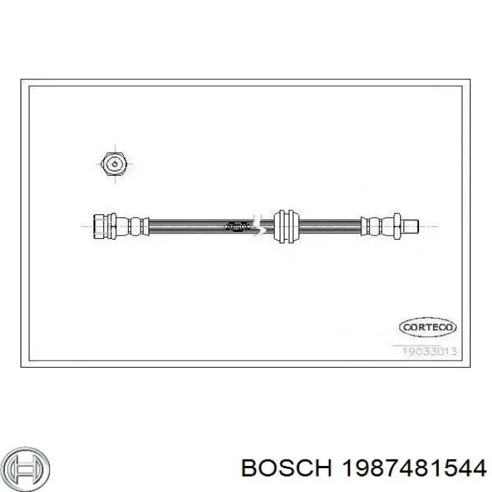 Шланг гальмівний передній Bosch 1987481544 ціна, від 8.38 USD