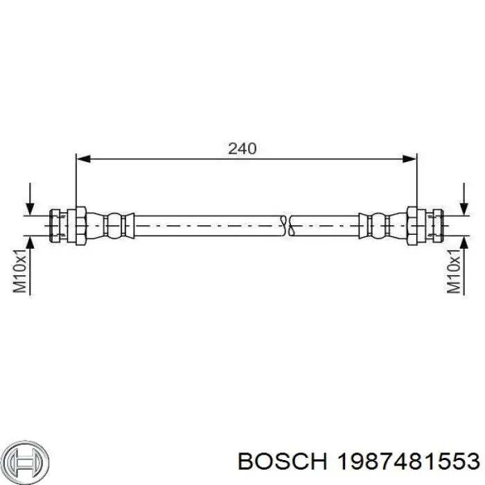1987481553 Bosch шланг гальмівний задній
