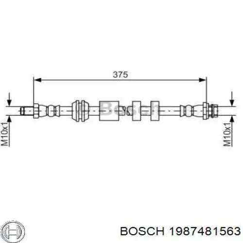 1987481563 Bosch шланг гальмівний передній