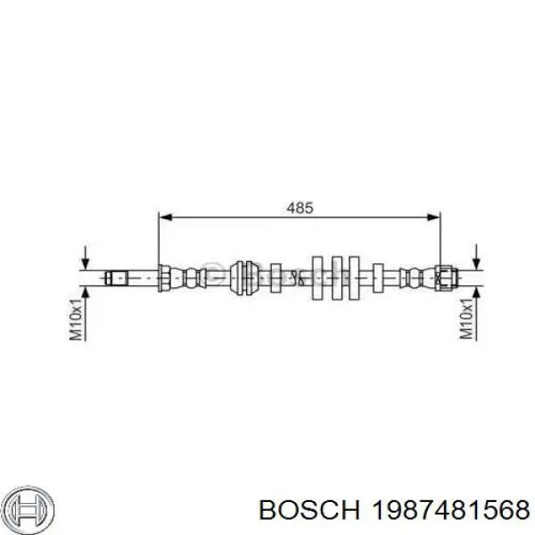 Гальмівні шланги передні 1987481568 Bosch