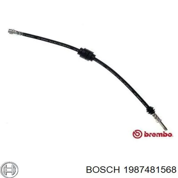 Шланг гальмівний передній Brembo T85138