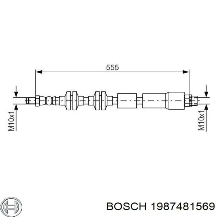 1987481569 Bosch шланг гальмівний передній
