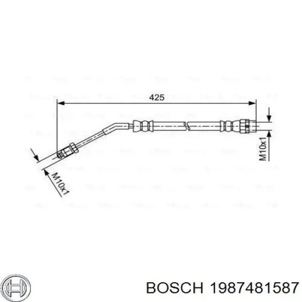 Шланг гальмівний задній, правий BMW 34306774342 ціна, від 37.13 USD