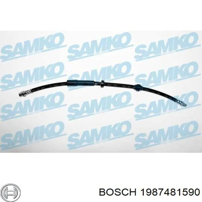 Шланг гальмівний передній Bosch 1987481590 ціна, від 14.82 USD