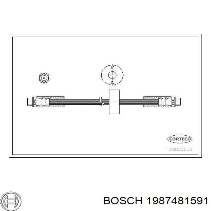1987481591 Bosch Гнучка гальмівна трубка передня
