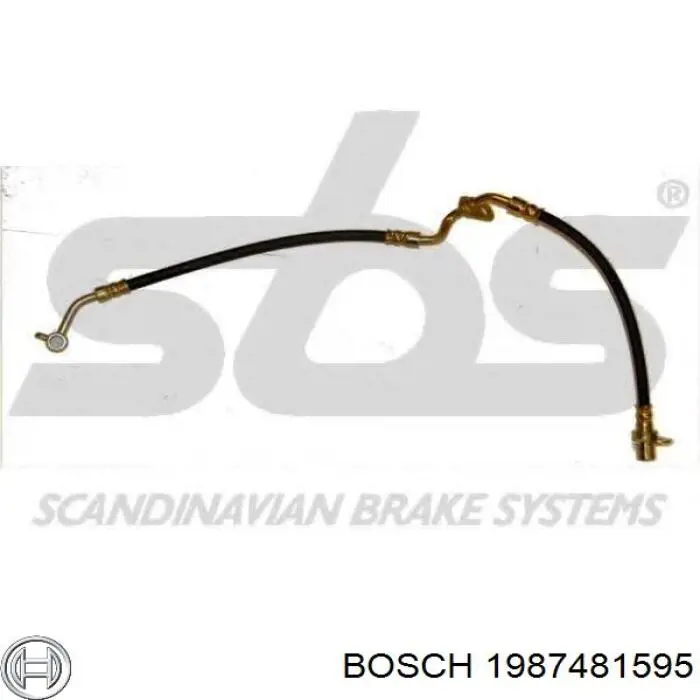 Купити 1987481595 Bosch Шланг гальмівний передній, лівий