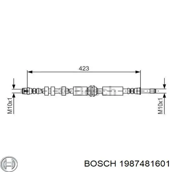 Шланг гальмівний задній Bosch 1987481601 ціна, від 8.97 USD