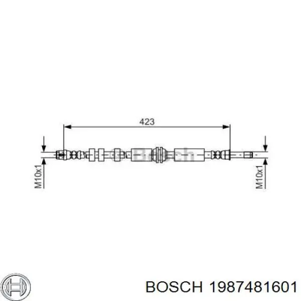 1987481601 Bosch шланг гальмівний задній