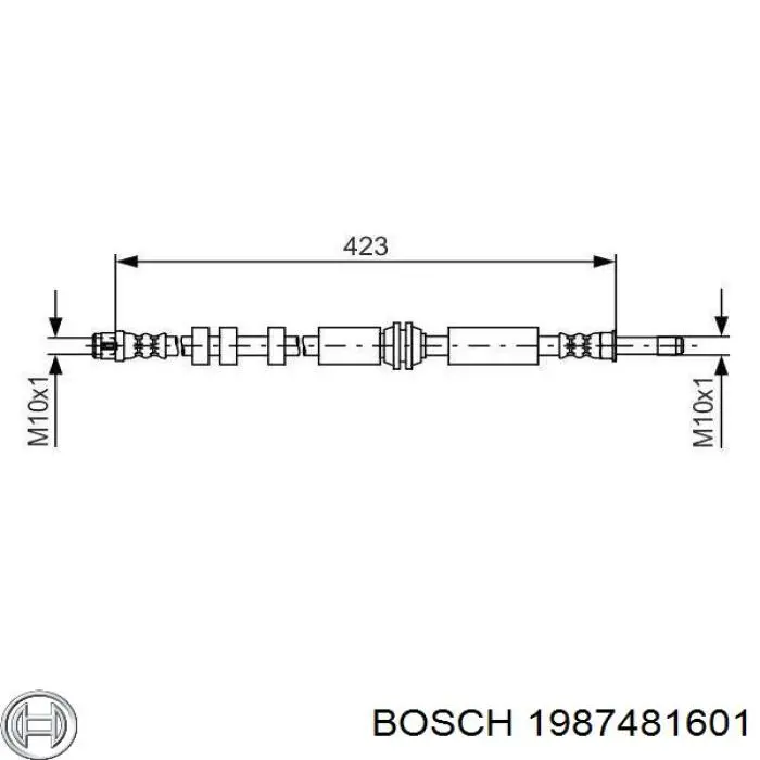 Купити 1987481601 Bosch Шланг гальмівний задній