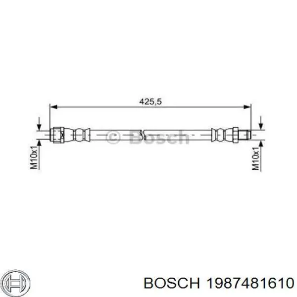 1987481610 Bosch Гнучка гальмівна трубка передня