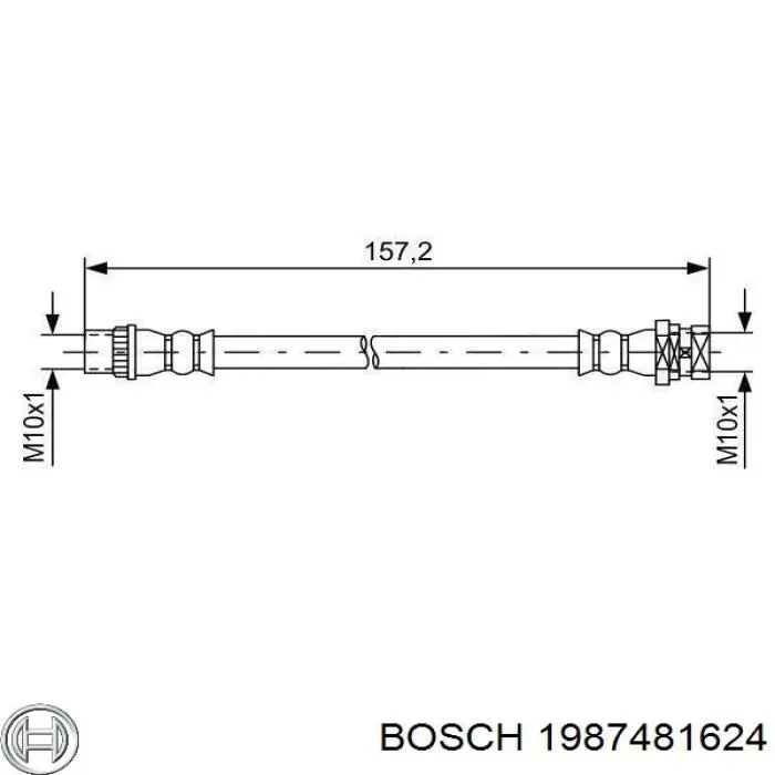 Шланг гальмівний задній, лівий ABS SL7040 ціна, від 10.63 USD
