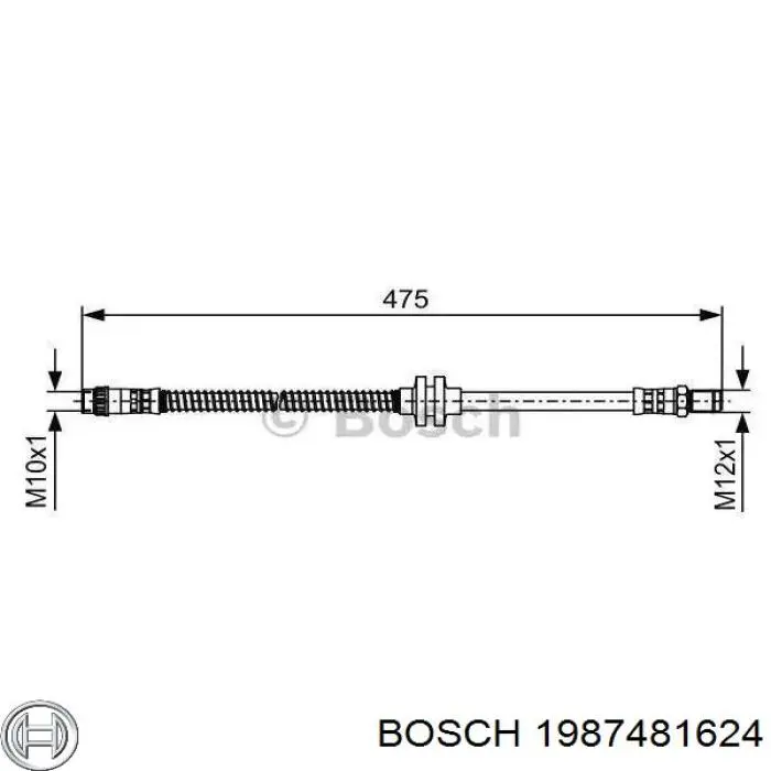 Шланг гальмівний задній, лівий SL7040 ABS