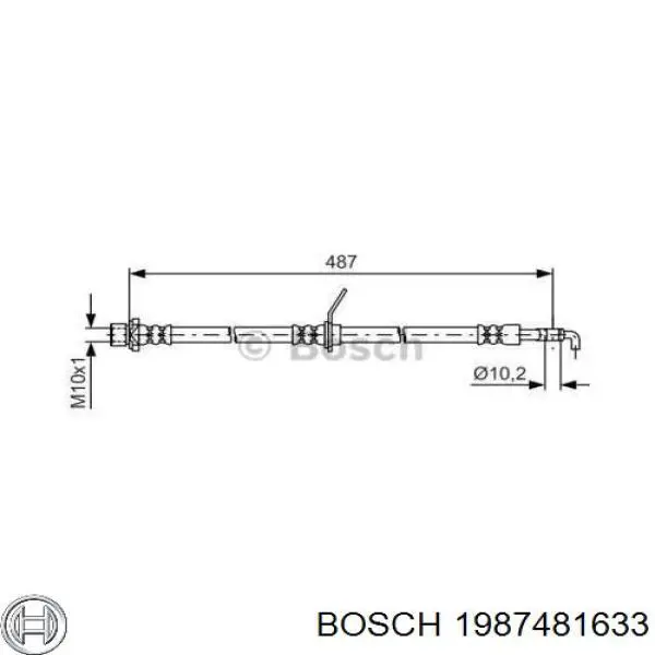 Шланг гальмівний задній, правий K&K FT0028 ціна, від 15.37 USD