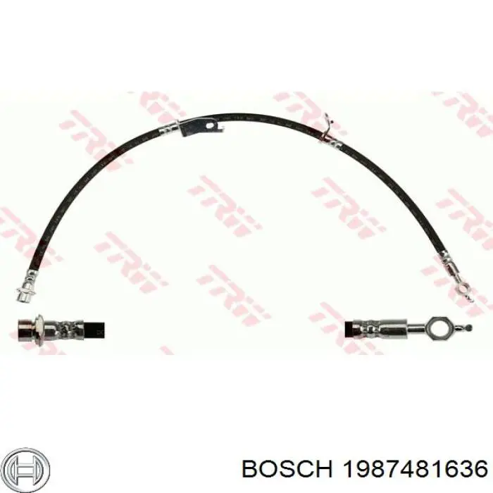 Шланг гальмівний передній, лівий 1987481636 Bosch