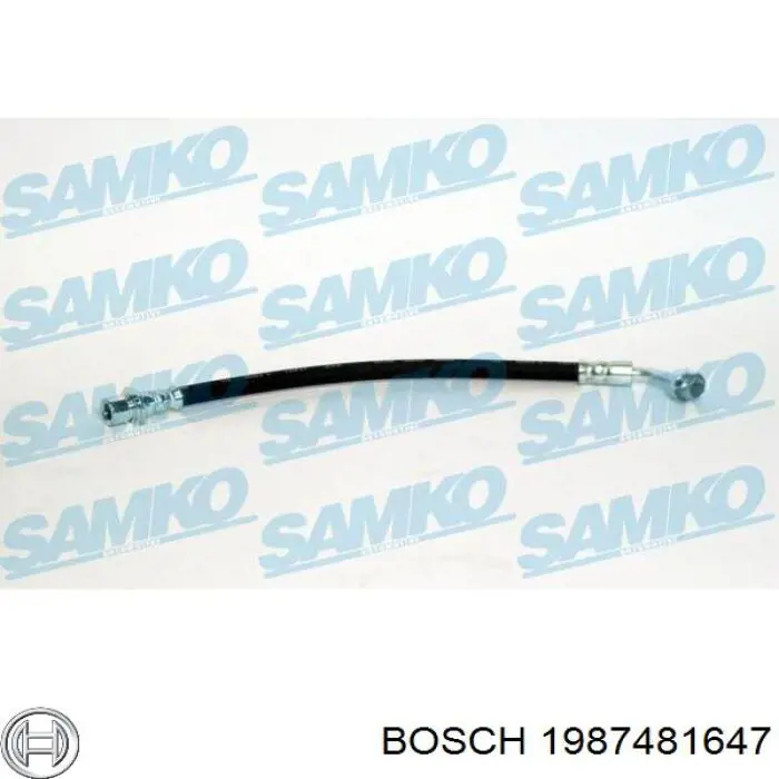 1987481647 Bosch Шланг гальмівний задній, лівий