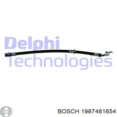 Шланг гальмівний задній, лівий Bosch 1987481654 ціна, від 9.88 USD