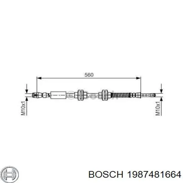 1987481664 Bosch шланг гальмівний передній