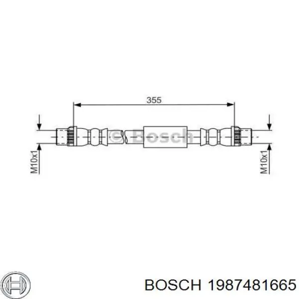 1987481665 Bosch Шланг гальмівний задній