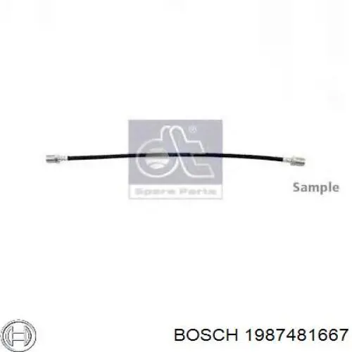 Шланг гальмівний задній Bosch 1987481667 ціна, від 14.54 USD
