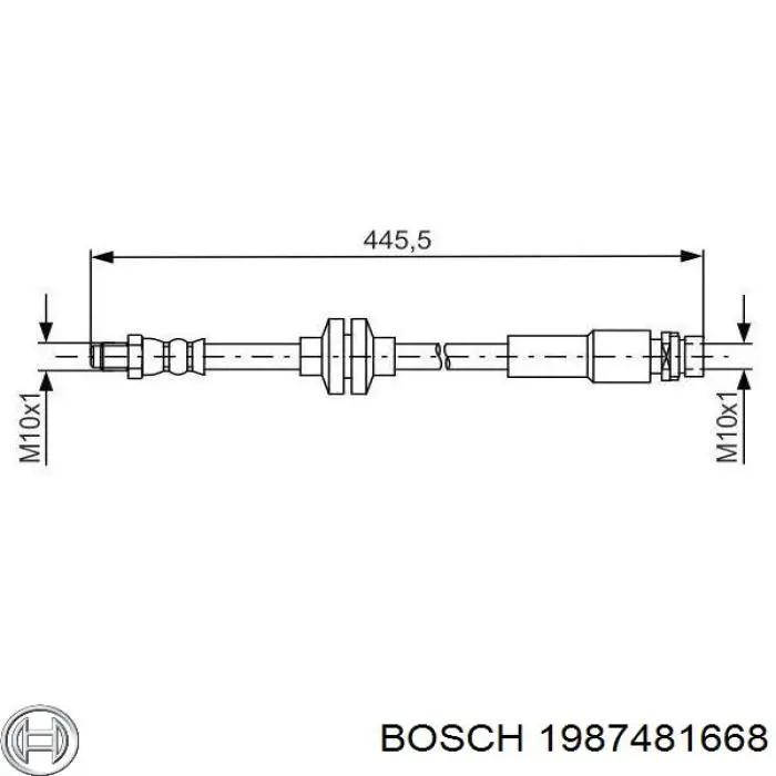 1987481668 Bosch шланг гальмівний задній