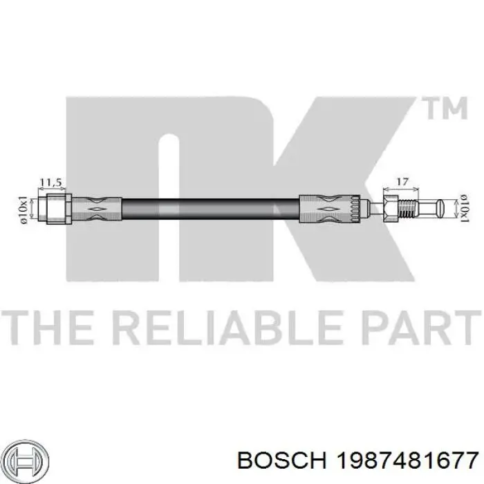 Гальмівні шланги передні 1987481677 Bosch