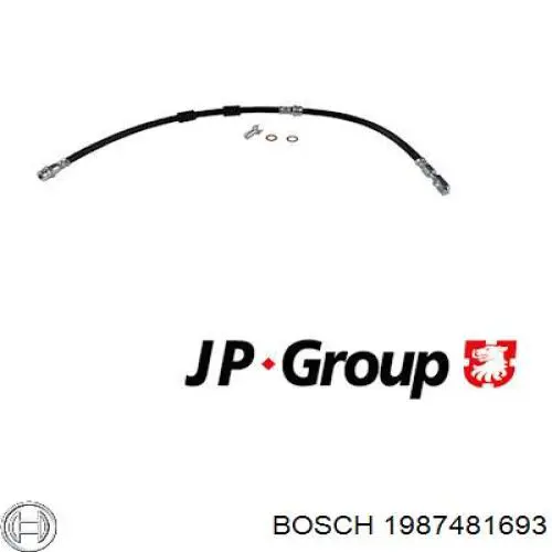 1987481693 Bosch Гнучка гальмівна трубка передня