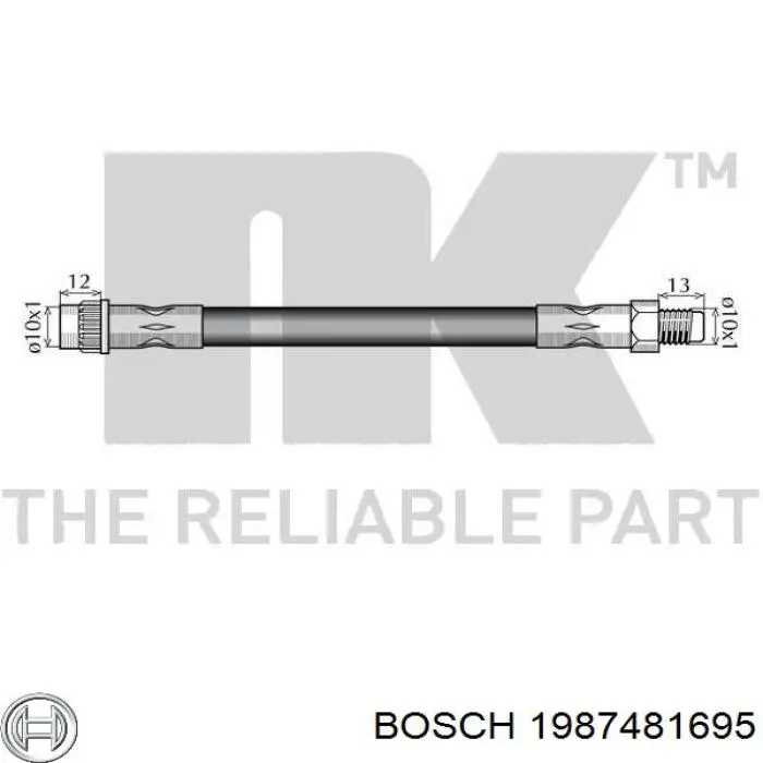Купити 1987481695 Bosch Гальмівні шланги передні