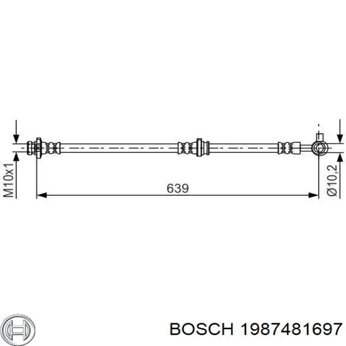 BH6341 Masuma Шланг гальмівний передній, правий