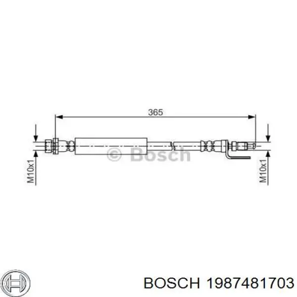 1987481703 Bosch шланг гальмівний передній