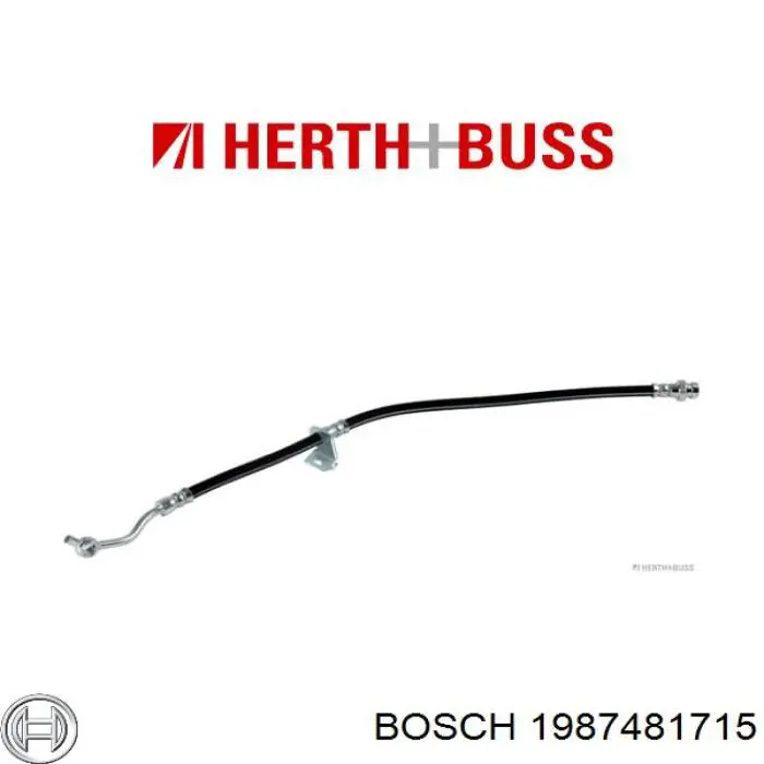 Шланг гальмівний передній, лівий Bosch 1987481715 ціна, від 27.98 USD