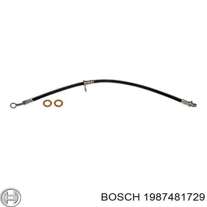 Купити 1987481729 Bosch Шланг гальмівний передній, лівий