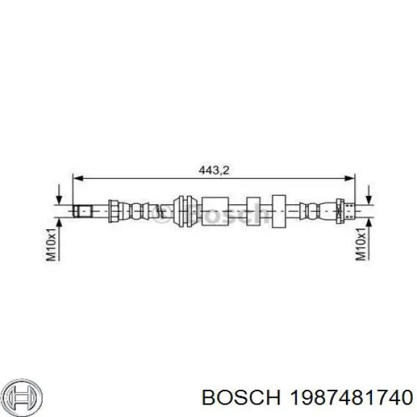Шланг гальмівний передній Volvo 32221983 ціна, від 10.58 USD