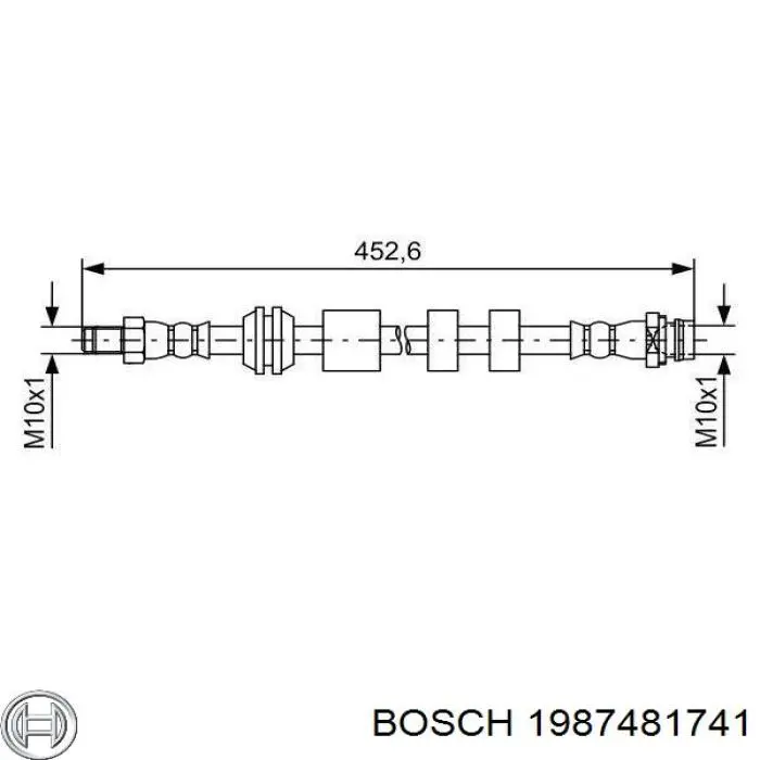 T86029 Brembo Гнучка гальмівна трубка передня