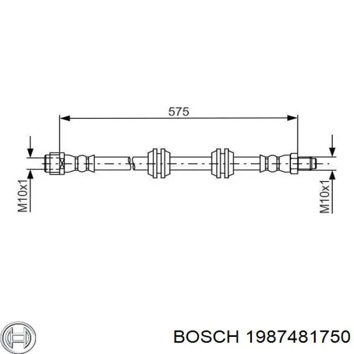 Купити A251420064864 Mercedes Шланг гальмівний задній