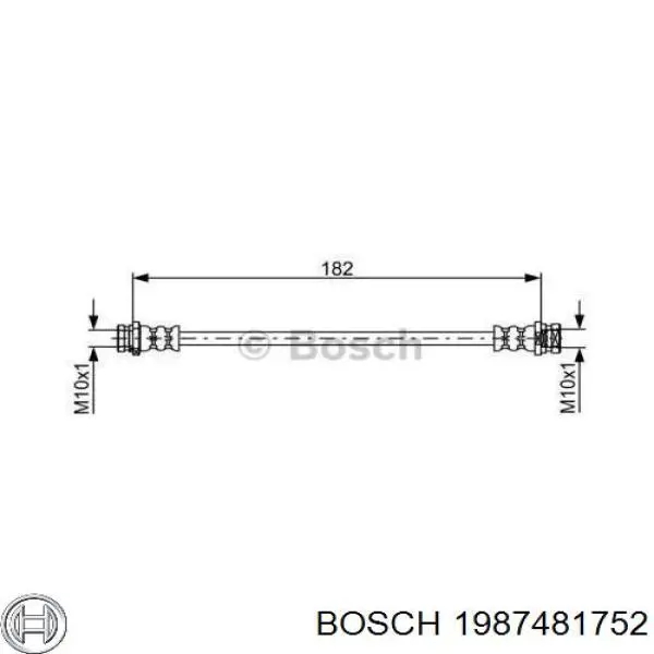 Купити 462101138R Renault (RVI) Шланг гальмівний задній, правий