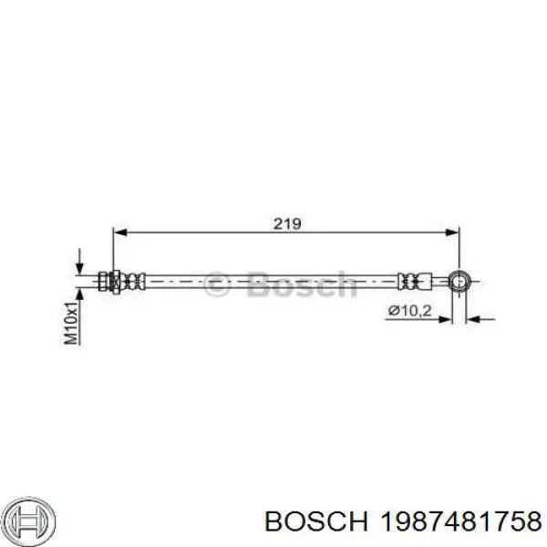 Шланг гальмівний передній Hyundai/Kia 5873224000 ціна, від 7.05 USD