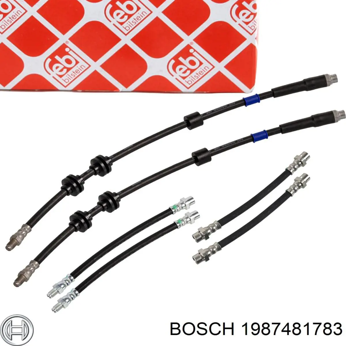 Шланг гальмівний передній Bosch 1987481783