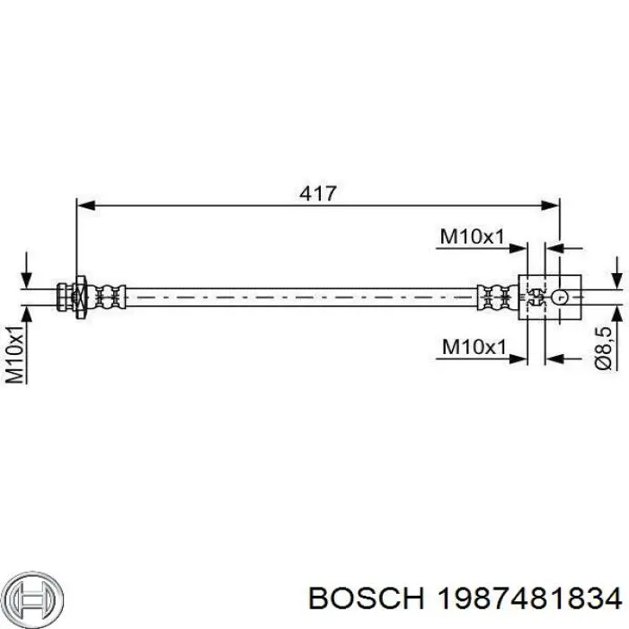 SL5159 ABS Шланг гальмівний задній