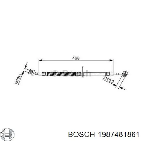 Шланг гальмівний передній, лівий K&K FT0555 ціна, від 22.14 USD