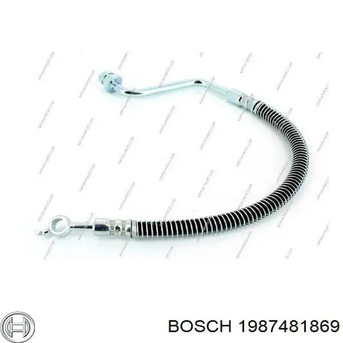 Шланг гальмівний передній, правий Bosch 1987481869 ціна, від 22.68 USD