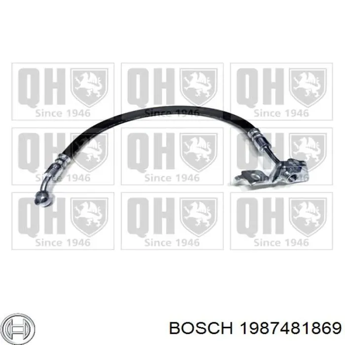 Купити 1987481869 Bosch Шланг гальмівний передній, правий