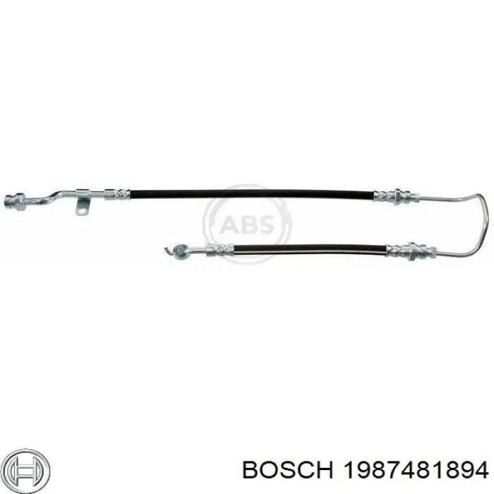 1987481894 Bosch шланг гальмівний передній, правий