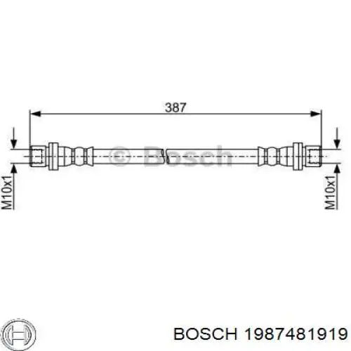 1987481919 Bosch шланг гальмівний задній