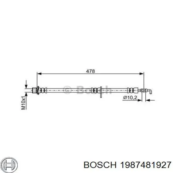 Шланг гальмівний передній, лівий ABS SL6747 ціна, від 17.34 USD